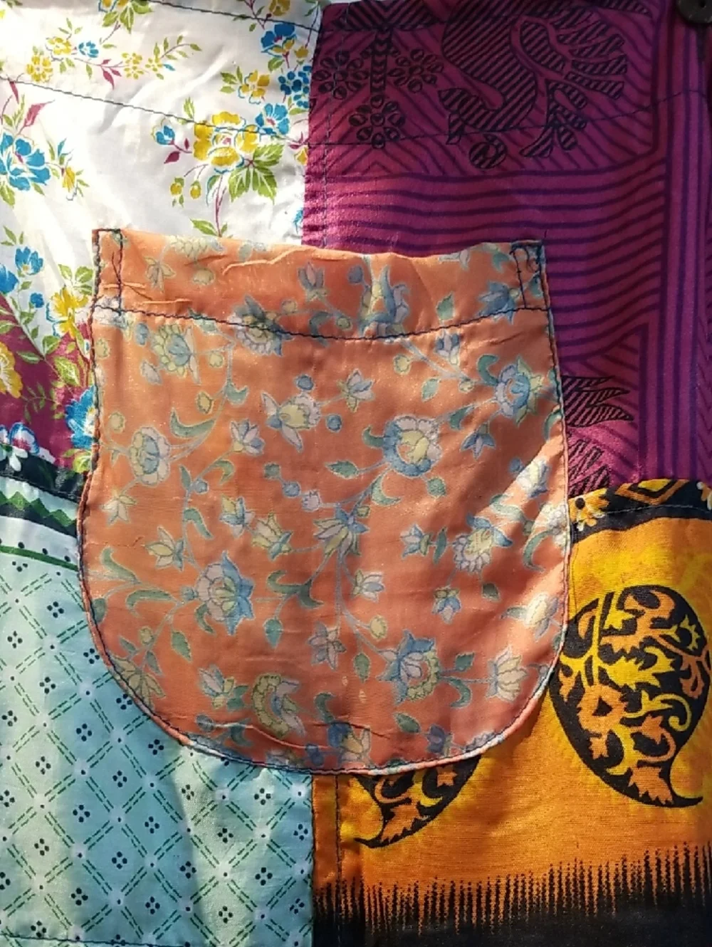 Bohemian Patchwork Overalls - Multicolor - Picture 2 of 6